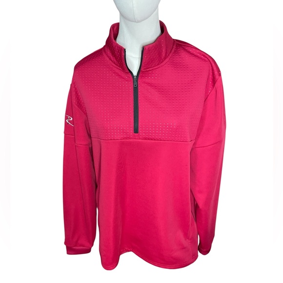 adidas Jackets & Blazers - Adidas golf clima warm quarter-zip pink pullover